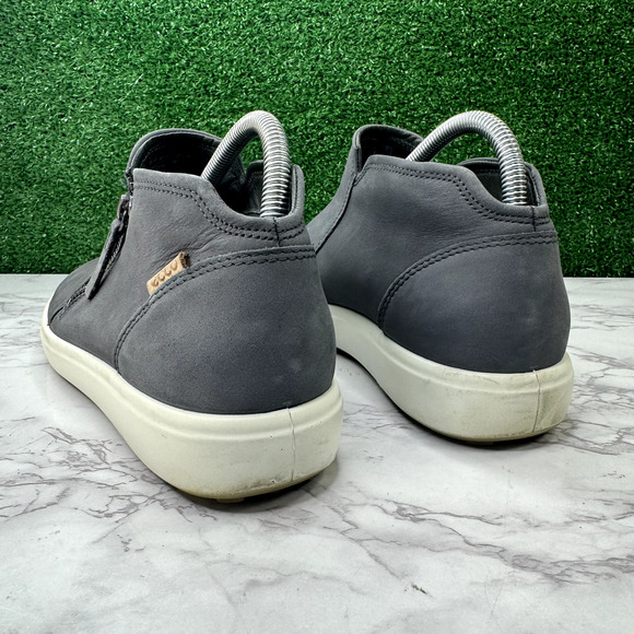 Ecco Soft 7 Low Bootie Dark Shadow Shoes Women's Size 10 Slip On Zip - Picture 5 of 10